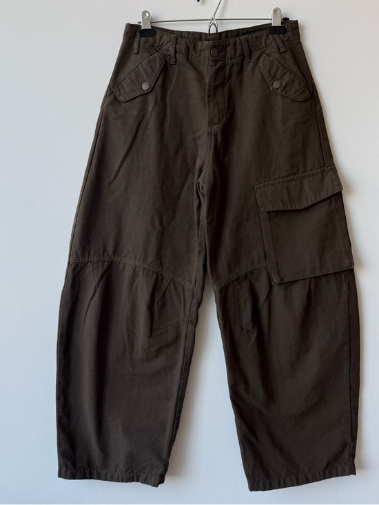 Zara Pants - Zara Wide Leg Cargo Pants in Dark Brown